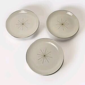 MCM‎ 1950's TST China "MODERN STAR" Small Bread Desert Plates (3) ATOMIC RETRO